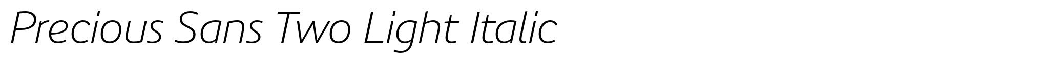 Precious Sans Two Light Italic image